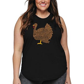 Thanksgiving - Women's Plus Size Word Art Tank Top