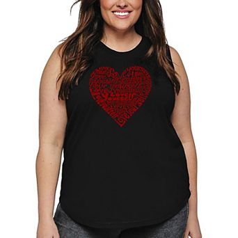 Love Yourself - Women's Plus Size Word Art Tank Top