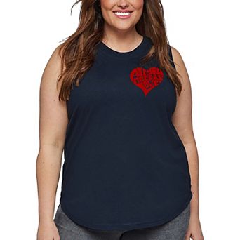 All You Need is Love - Women's Plus Size Word Art Tank Top