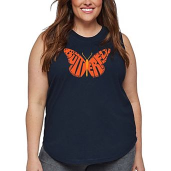 Butterfly - Women's Plus Size Word Art Tank Top