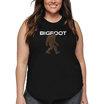 Bigfoot - Women's Plus Size Word Art Tank Top