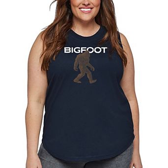 Bigfoot - Women's Plus Size Word Art Tank Top