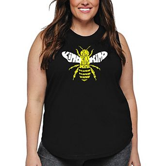Women's Plus Size Word Art Tank Top - Bee Kind