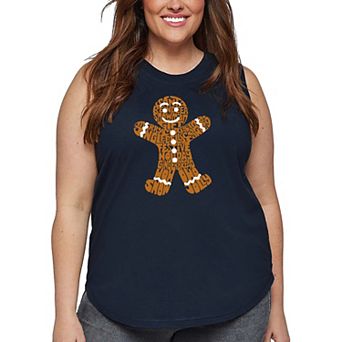 Gingerbread - Women's Plus Size Word Art Tank Top