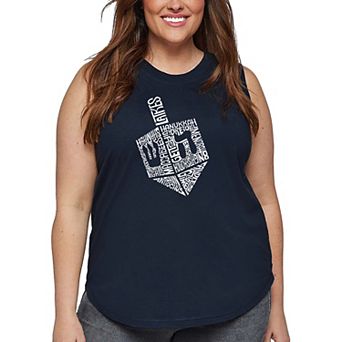 Hanukkah Dreidel - Women's Plus Size Word Art Tank Top