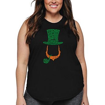 Women's Plus Size Word Art Tank Top - Leprechaun
