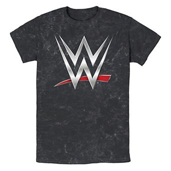 Men's WWE Chrome Logo Mineral Wash Graphic Tee