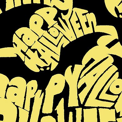 Women's Plus Size Word Art Tank Top - Halloween Bats