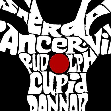 Women's Plus Size Word Art Tank Top - Santa's Reindeer