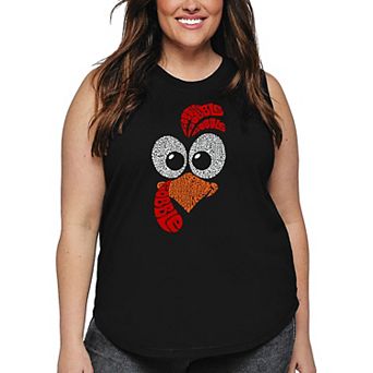 Turkey Face - Women's Plus Size Word Art Tank Top