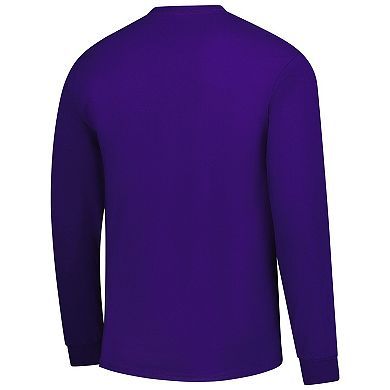 Men's Purple Kansas State Wildcats Logo Long Sleeve T-Shirt