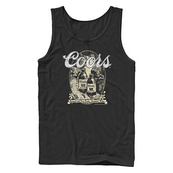 Men's Coors Beer Mountain Scene Vintage Graphic Tank Top