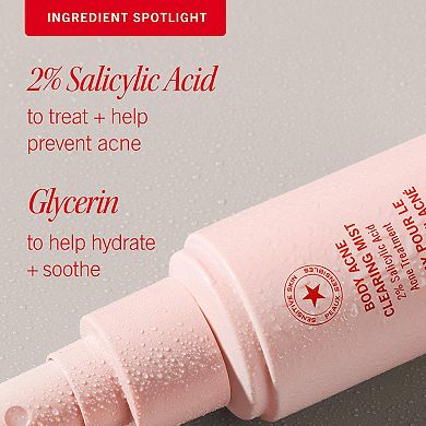 Body Acne Clearing Mist - 2% Salicylic Acid Acne Treatment