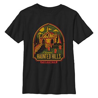 Boys 8-20 Fortnite I Survived Haunted Hills Graphic Tee