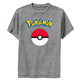 Boys 8-20 Pokemon Logo With Pokeball Performance Graphic Tee