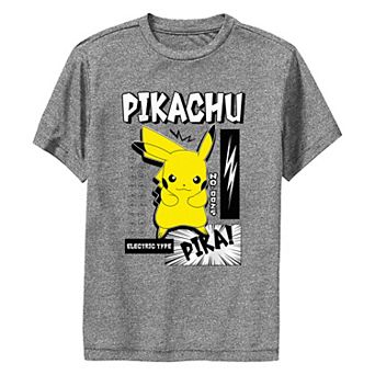 Boys 8-20 Pokemon Pikachu Pika Electric Type No. 025 Performance Graphic Tee