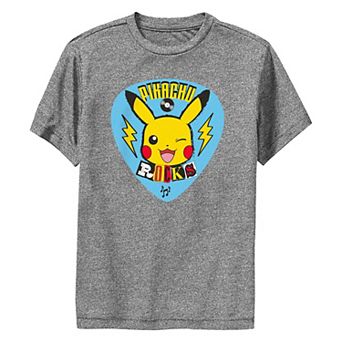 Boys 8-20 Pokemon Pikachu Rocks Guitar Pick Performance Graphic Tee