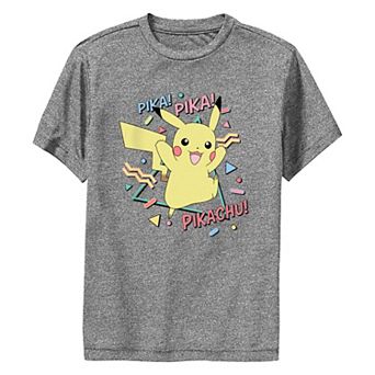 Boys 8-20 Pokemon Pika Pika Pikachu 90's Vibes Performance Graphic Tee