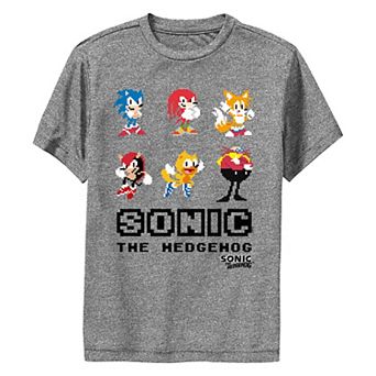 Boys 8-20 Sonic the Hedgehog Pixeled Characters Performance Graphic Tee