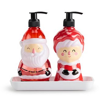 Simple Pleasures Mr. & Mrs. Claus 2 pc Hand Soap & Lotion Set