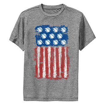Boys 8-20 Baseball And Bats American Flag Performance Graphic Tee