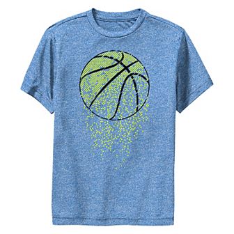 Boys 8-20 Basketball Fluorescent Dots Performance Graphic Tee