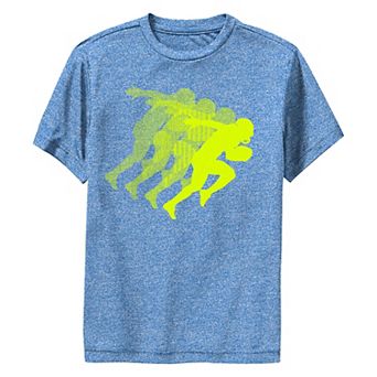 Boys 6-20 Football Player Running Silhouette Performance Graphic Tee