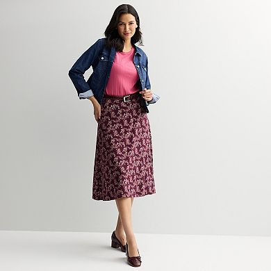 Women's Croft & Barrow® Elbow Sleeve Crew Tee