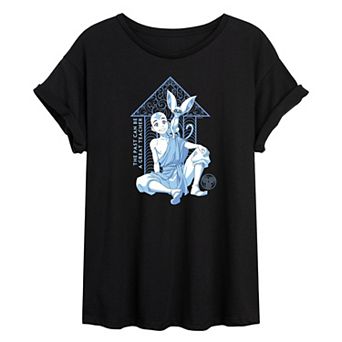 Juniors' Avatar: The Last Airbender Aang & Momo Oversized Tee