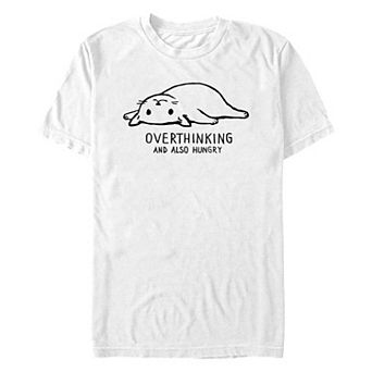 Men's Overthinking And Also Hungry Graphic Tee