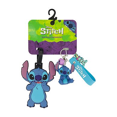 ful Disney's Stitch & Scrump Luggage Tag & Lanyard Set