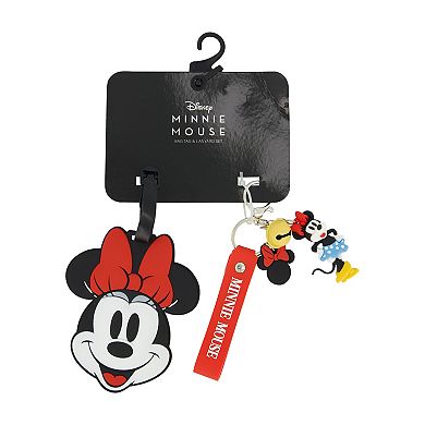 ful Disney's Minnie Mouse Luggage Tag & Lanyard Set