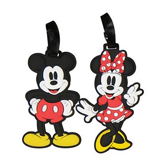 ful Disney's Mickey & Minnie Mouse 2 pc Luggage Tag Set