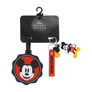 ful Disney's Mickey Mouse Luggage Tag & Lanyard Set