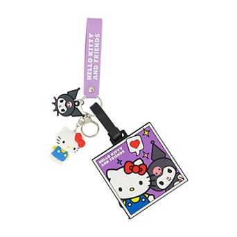 ful 2 pc Hello Kitty & Kuromi Luggage Tag & 3D Lanyard Set