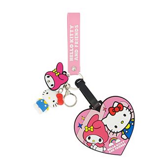 ful 2 pc Hello Kitty & My Melody Luggage Tag & 3D Lanyard Set