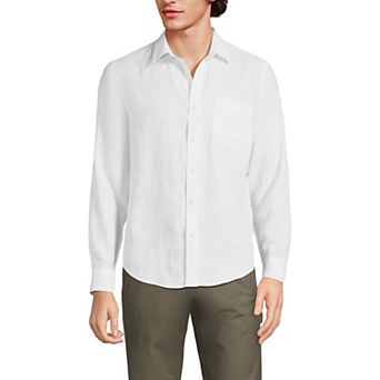 Men's Tall Lands' End Long Sleeve Linen Shirt