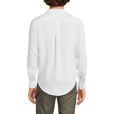 Men's Tall Lands' End Long Sleeve Linen Shirt
