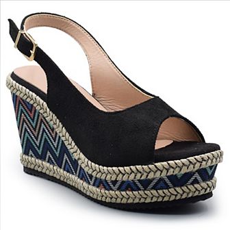 Henry Ferrera Comfort-ZEE Women's Wedge Slingback Sandals
