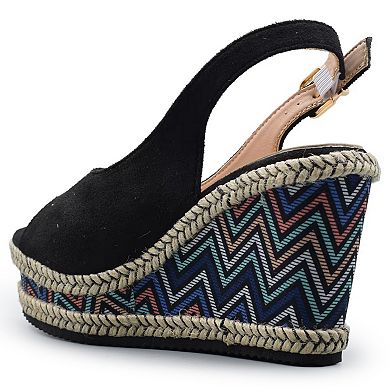 Henry Ferrera Comfort-ZEE Women's Wedge Slingback Sandals