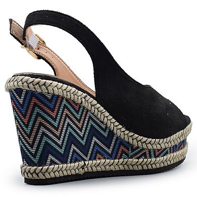 Henry Ferrera Comfort-ZEE Women's Wedge Slingback Sandals