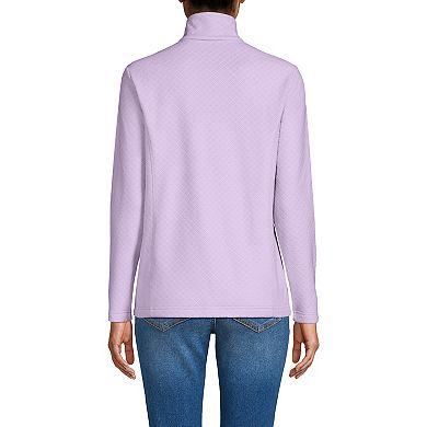 Women's Lands' End Zip Mockneck Sweater