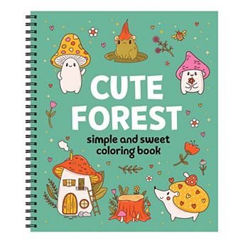 Cute Forest Simple & Sweet Spiral-Bound Coloring Book