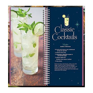 Cocktails & Mocktails Spiral-Bound Recipe Book