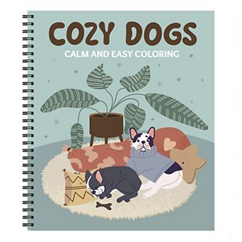 Calm and Easy Coloring: Cozy Dogs Spiral Bound Activity Book
