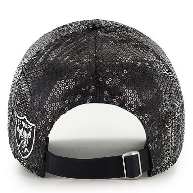 Women's '47 Black Las Vegas Raiders Dazzle Clean Up Adjustable Hat