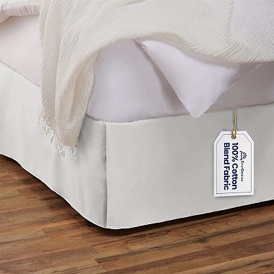 Tailored Bed Skirt - 18 inch Drop Bedskirt with Split Corners - Blissford