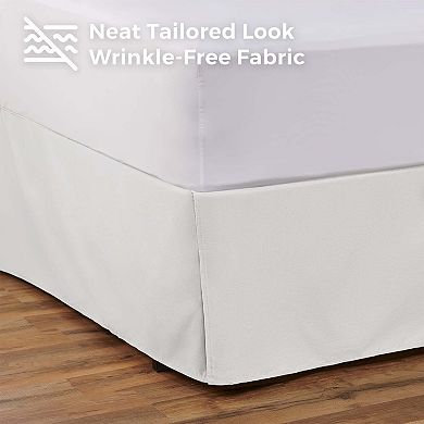 Tailored Bed Skirt - 21 inch Drop Bedskirt with Split Corners - Blissford