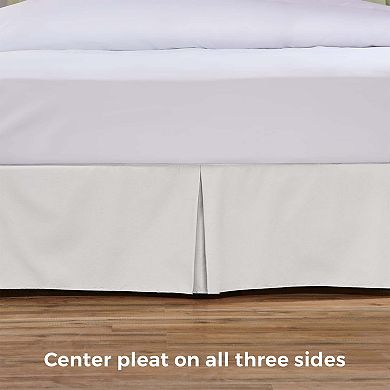 Tailored Bed Skirt - 21 inch Drop Bedskirt with Split Corners - Blissford