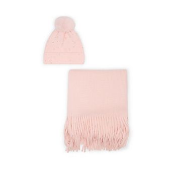 Women's Madden Girl Rhinestone & Pearl Beanie & Scarf Set
